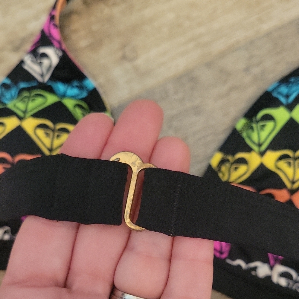Reversible Medium Roxy Multicolor Bikini Swim Sui… - image 3